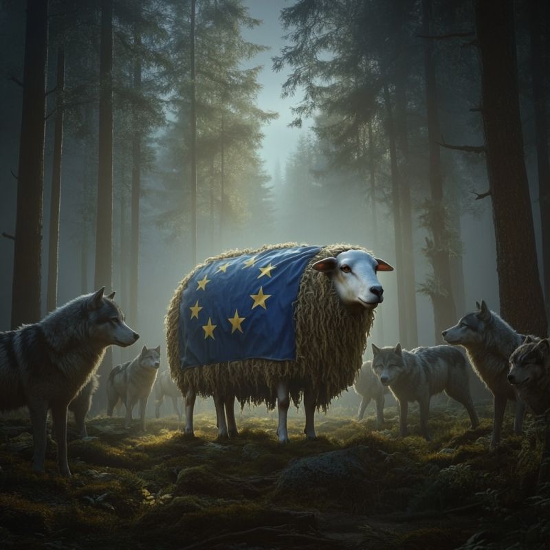 EU mouton au milieu des loups